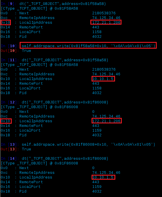 Volshell connscan rewrite